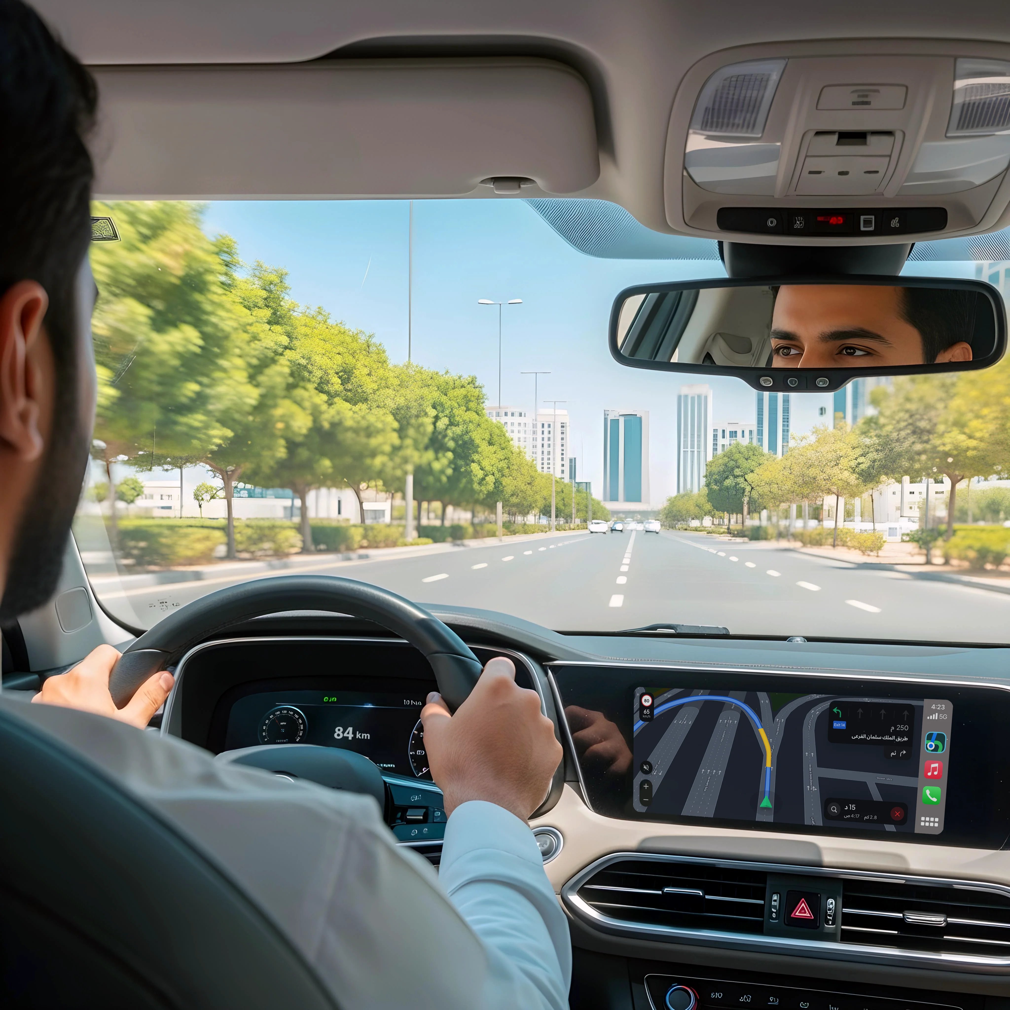 Man driving