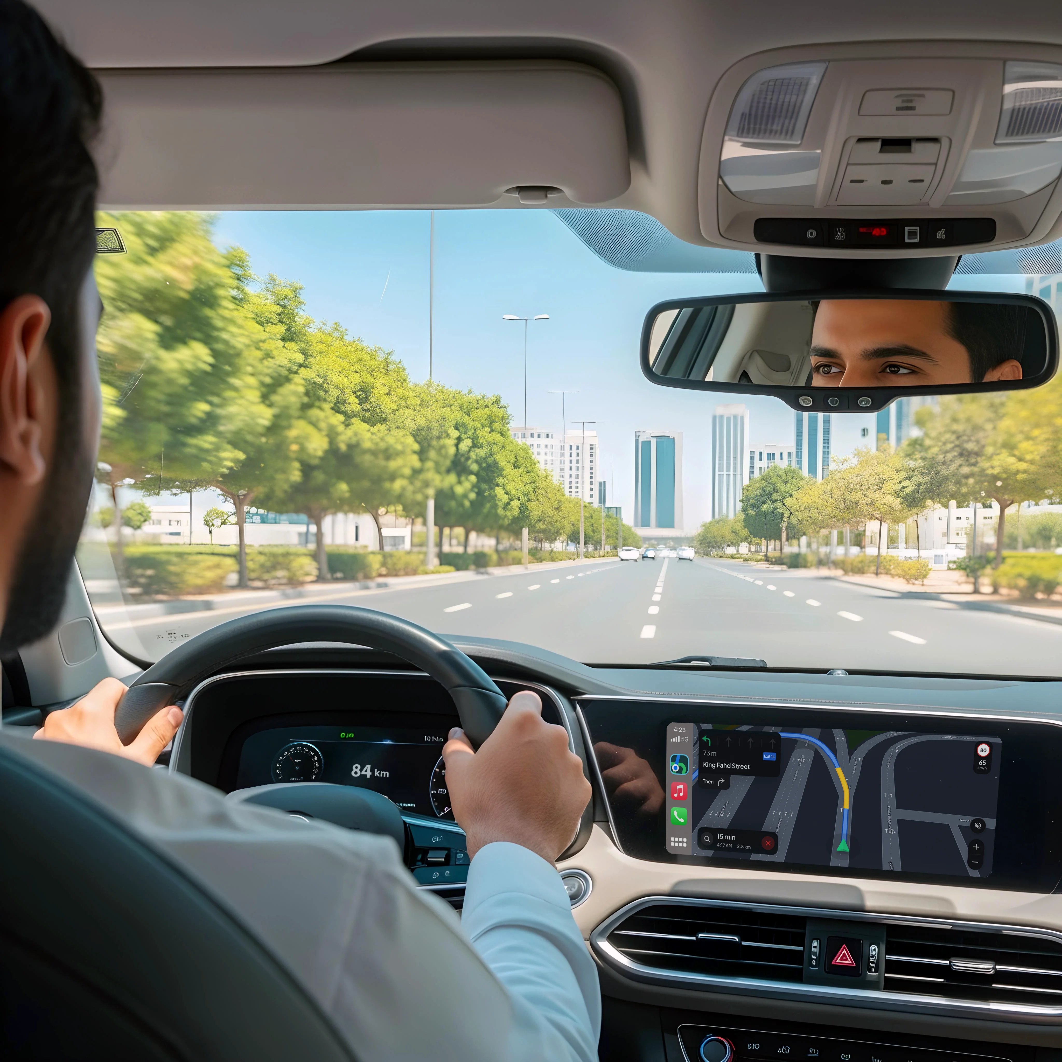 Man driving