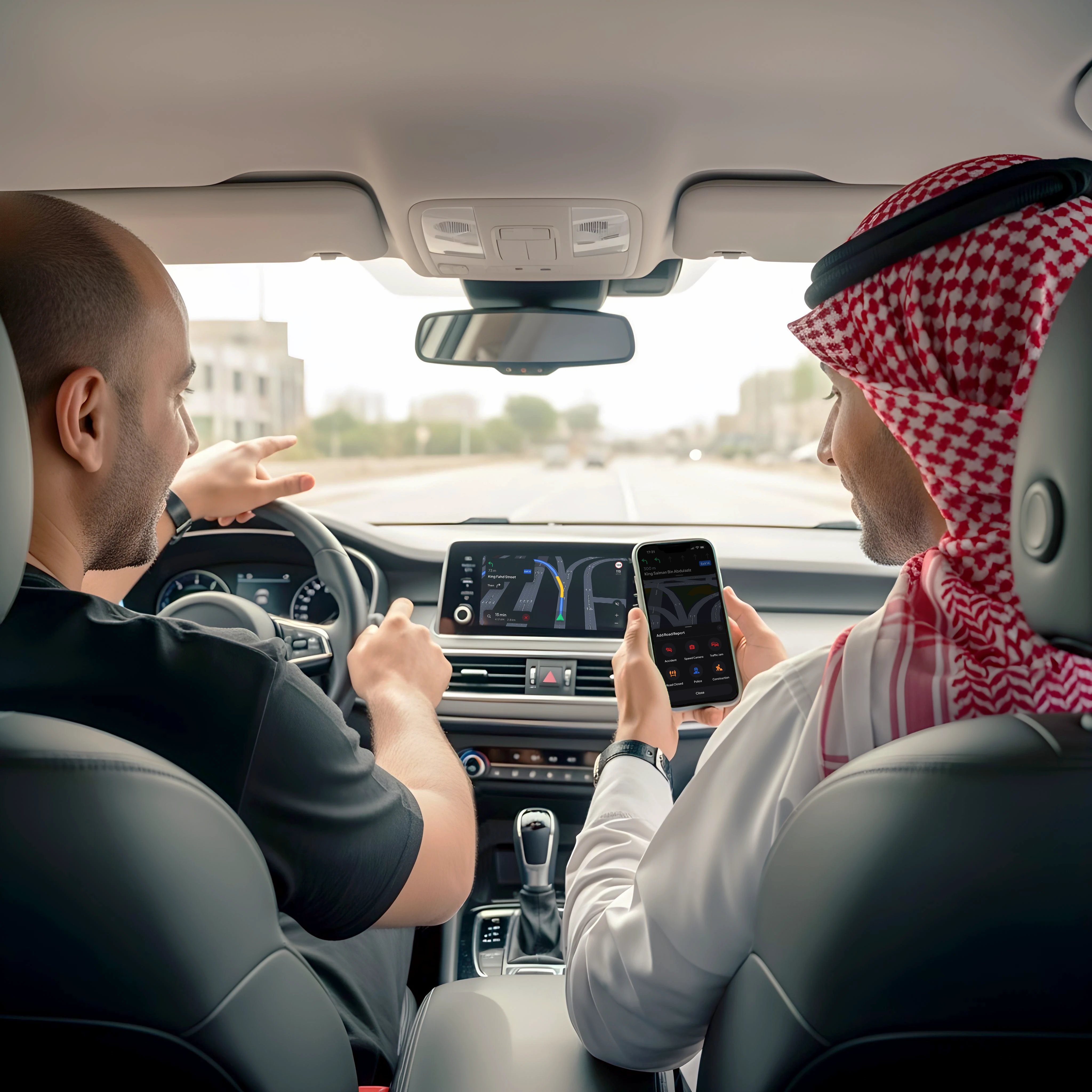 Men in car